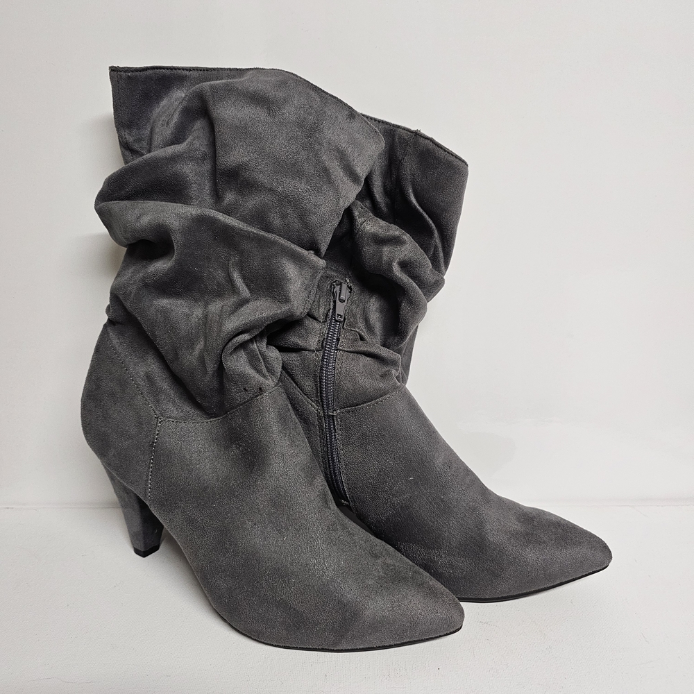 Christian Siriano Gray Slouch Boots Size 8.5W